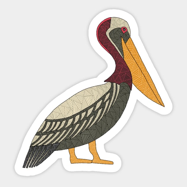 Pelican on watch Sticker by paviash